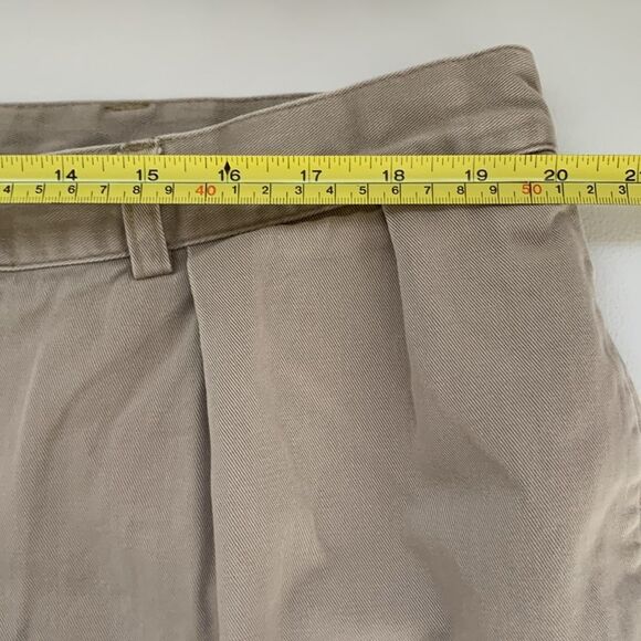 Polo by Ralph Lauren Chino Cotton Tan Flat Front Andrew Shorts Pockets Size 42 - Picture 8 of 11